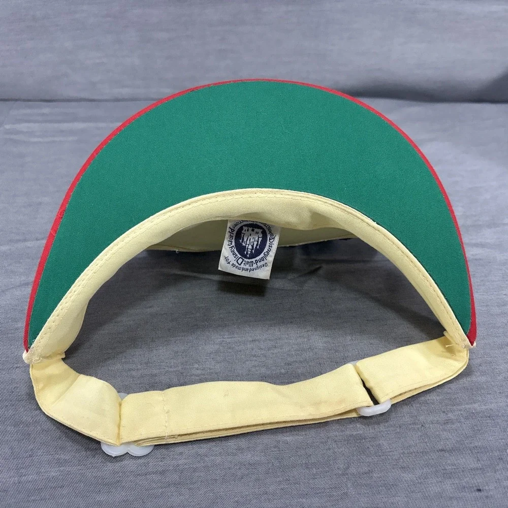 Vintage Mickey Mouse Walt Disney World Visor 1960s Red Yellow Hat RARE EUC Plush